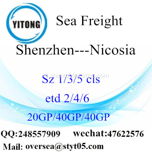 Shenzhen poort zeevracht verzending naar Nicosia